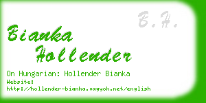 bianka hollender business card